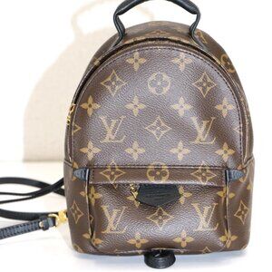 Louis Vuitton Palm Springs Backpack Mini Brown Canvas M44873